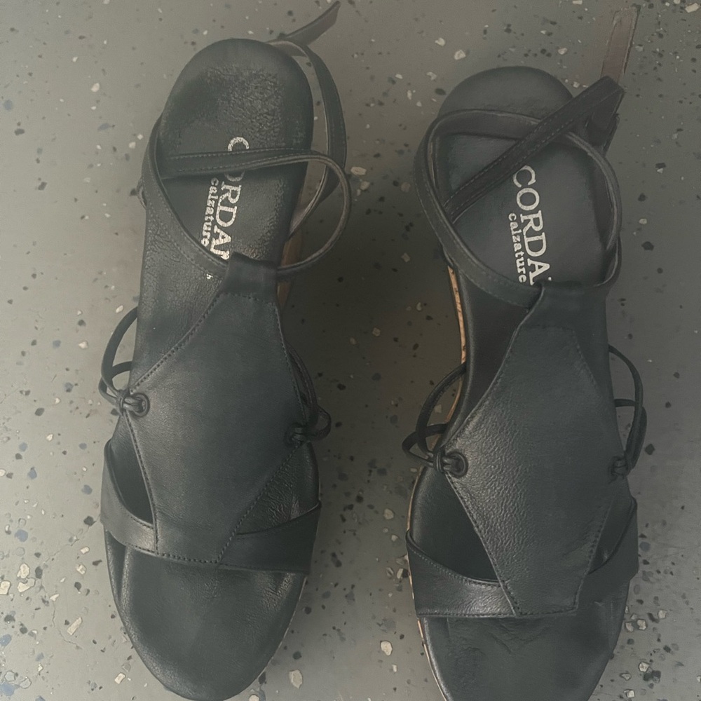 Cordani gunmetal Strappy Sandals with Ankle Strap